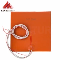 silicone heated bed heating pad waterproof 220300x300310235400 mm 12v220110 v for 3d printer ender 3 cr10 parts hot bed
