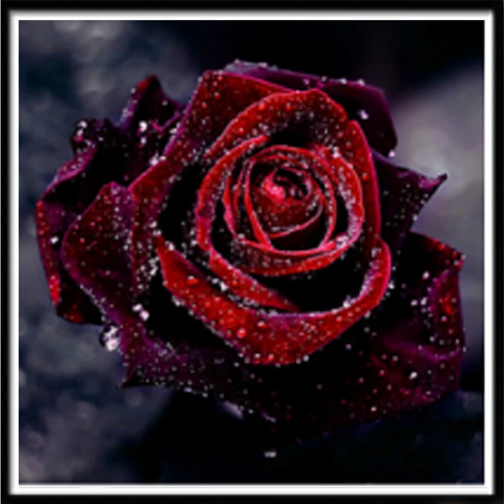 

5D Pintura de diamante, adorno de мастерство, flor rosa, вышивка из страз, сделанная вручную, punto de cruz,