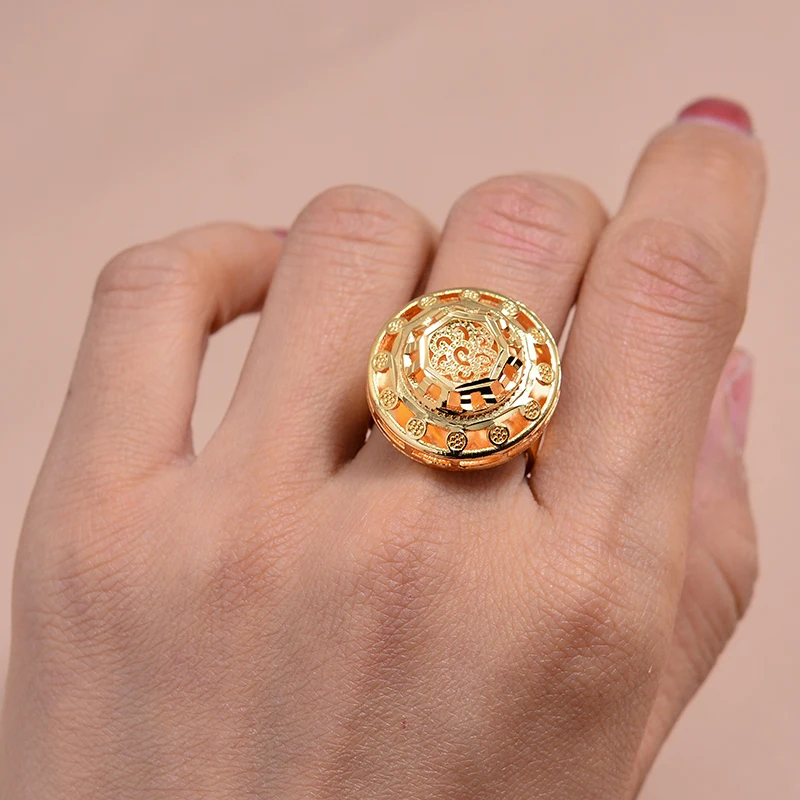 Дубайское Золотое обручальное кольцо для женщин ювелирные изделия африканское