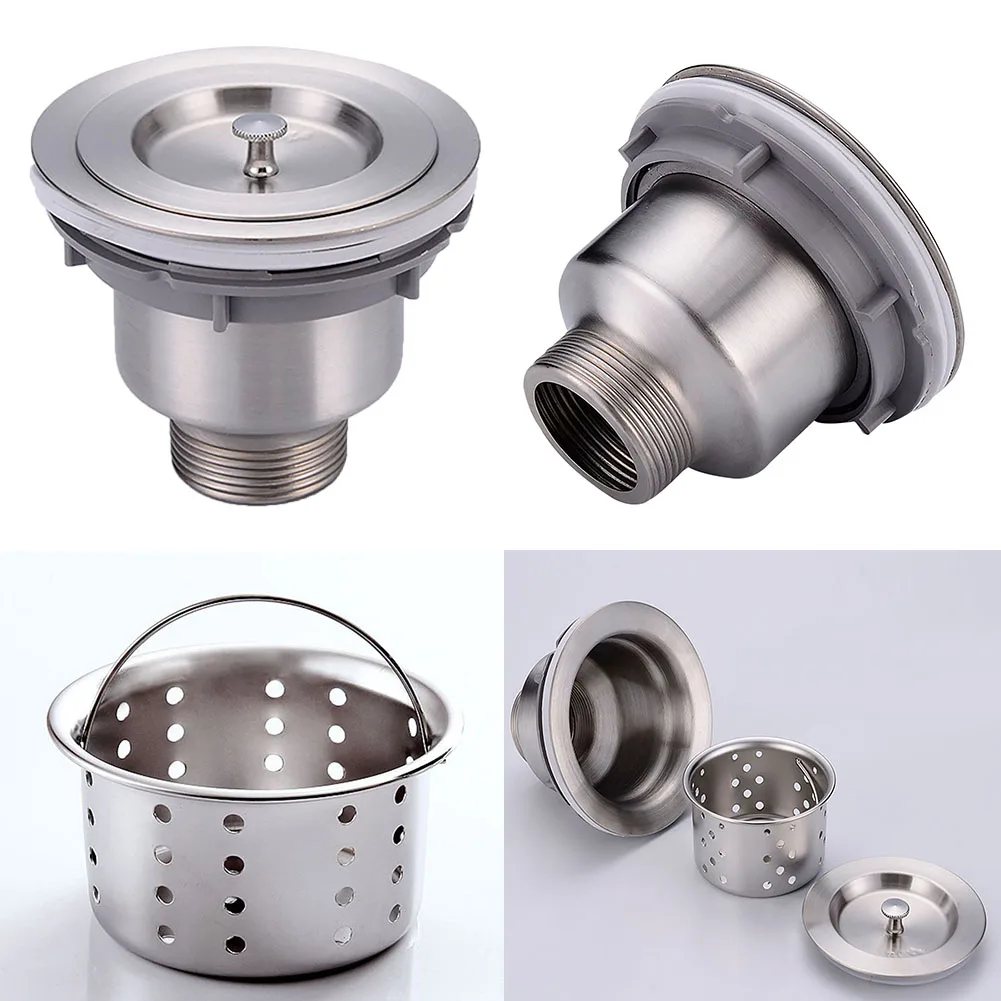 

Drain Basket Strainer Prevent Clogging Stainless Steel Practical Durable Lightweight Water Sink