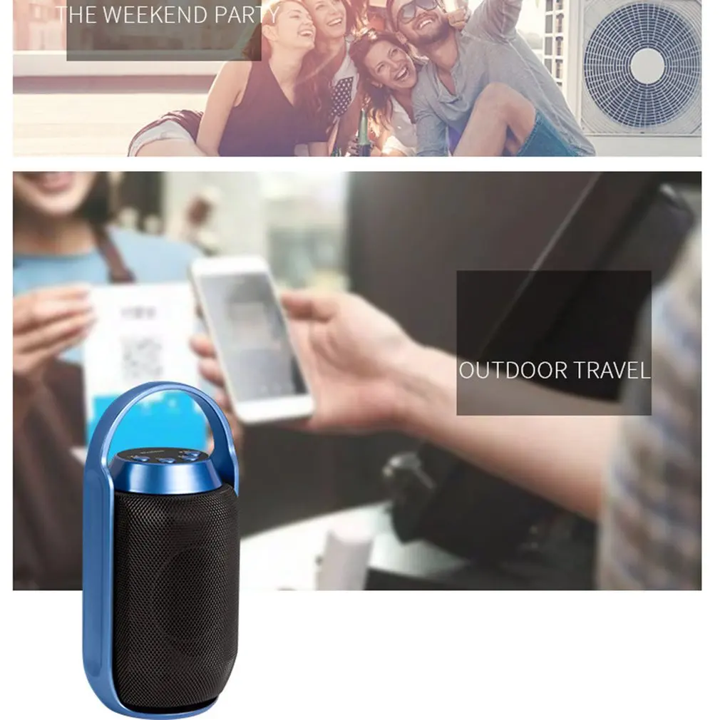 

Wireless Speaker Subwoofer Mini Car Home Speaker Outdoor Portable Audio Stereo Dual Channel Music Player