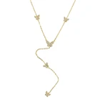 Новое поступление 2022, длинная цепочка с изящными звеньями бабочки, подвеска-аркан, очаровательное женское ожерелье, модные ювелирные украшения для вечеринок