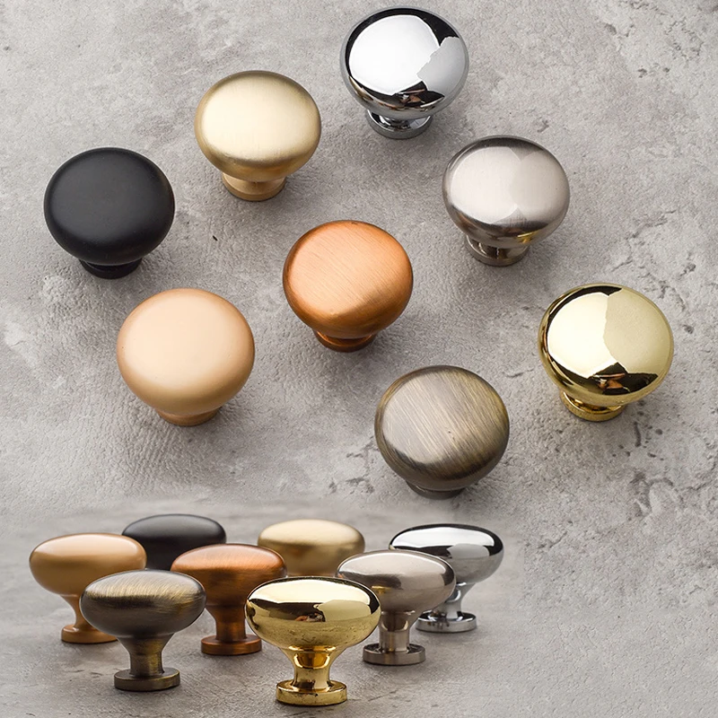 

Simple Matte Black Hole Single Grain Cabinet Door Handle Round Flat Hollow Small Handle