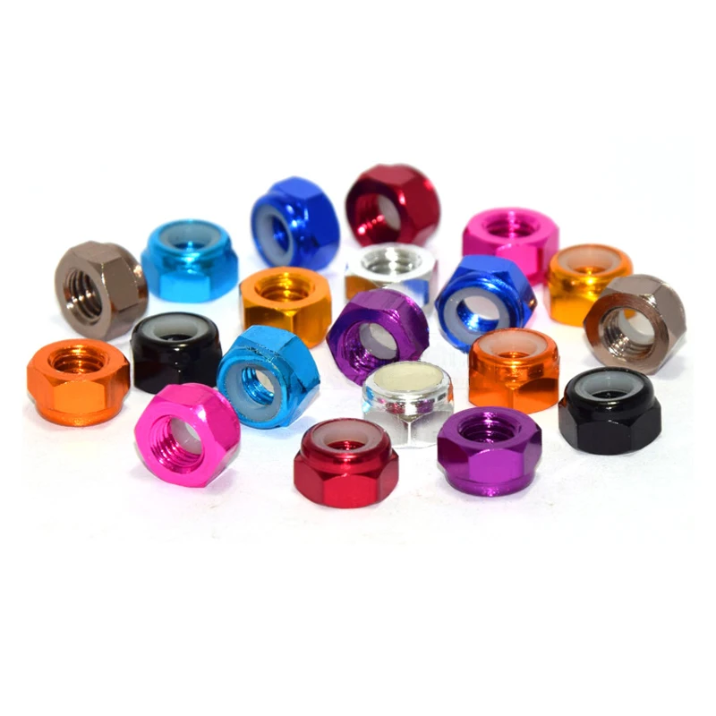 40 шт. алюминиевый сплав M2 гайка с замком Locknut винты защитой от свободного действия