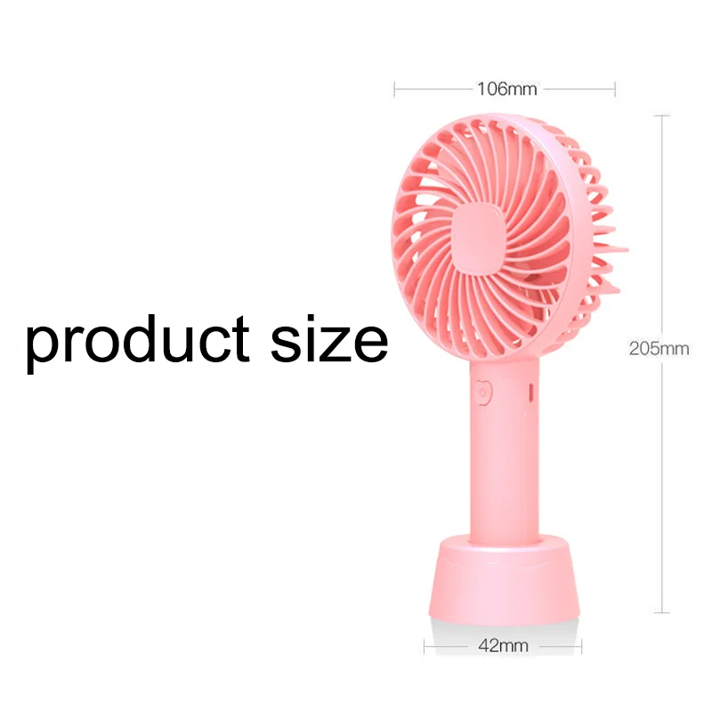 

Mini Portable Fan For Outdoor With Long Battery Life Deak Fan 3 Gears Soft Cool Fan For Home USB Rechargeable Air Conditioner