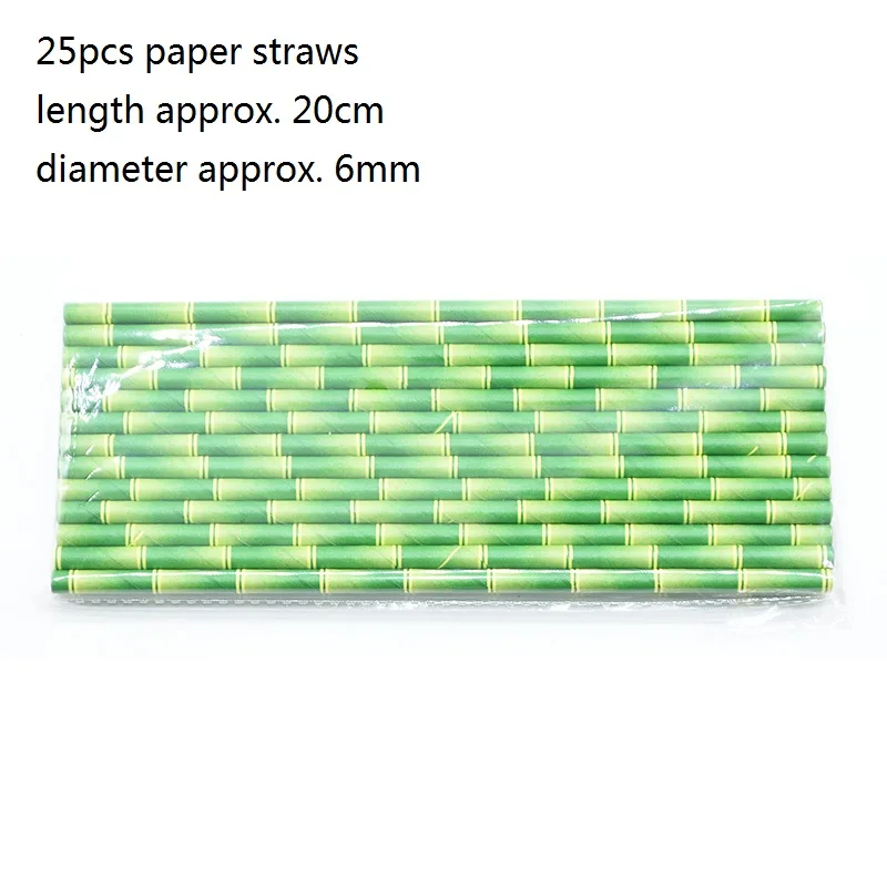 paper straw C01 Джунгли вечерние животные Енот лиса белка шарики с пандой на тему зоопарка вечерние гелиевые шары баннер для дня рождения украшения флаги - Цвет: paper straw C01
