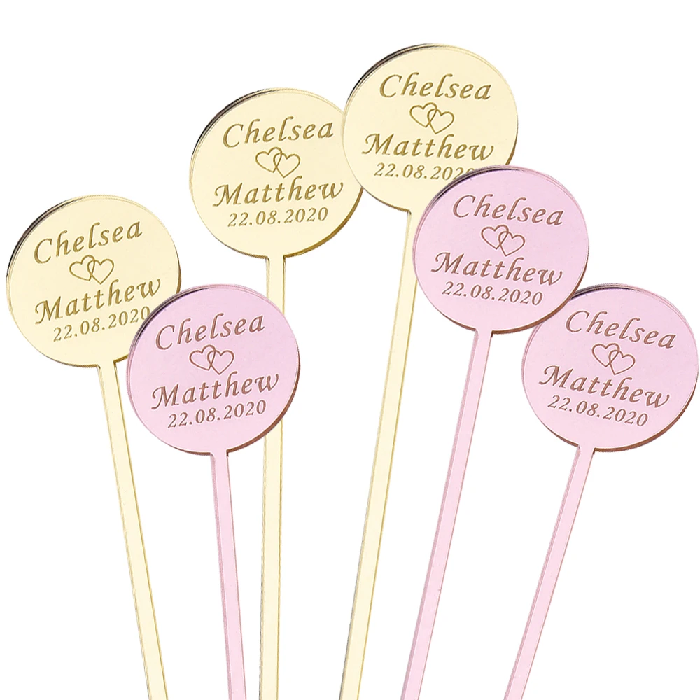 50 шт. персонализированные мешалки для напитков на заказ акриловые с