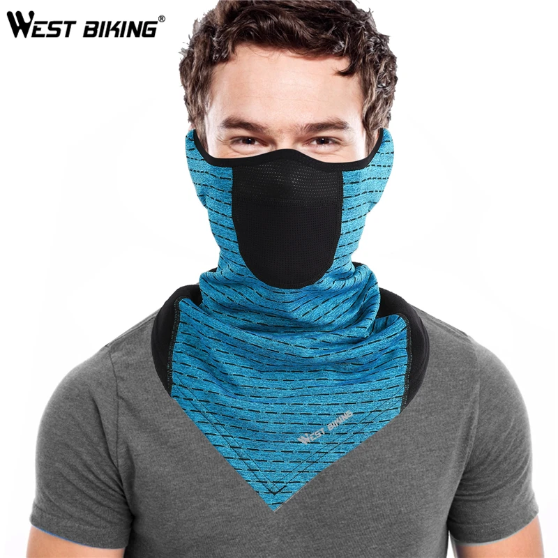 

WEST BIKING Winter Cycling Mask Fleece Thermal Outdoor Sports Facemask Bandana Headband Anti-UV Running Training Ski Face Mask
