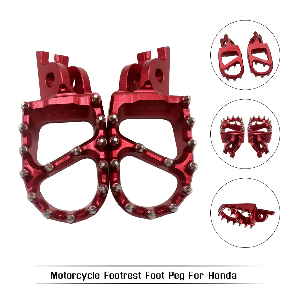 

Footrest For Honda CR125 250 2002-2008 CRF150R 2007-2021 CRF250R 450R 2004-2021 CRF250X 450X 2005-2021Motorcycle Accessories