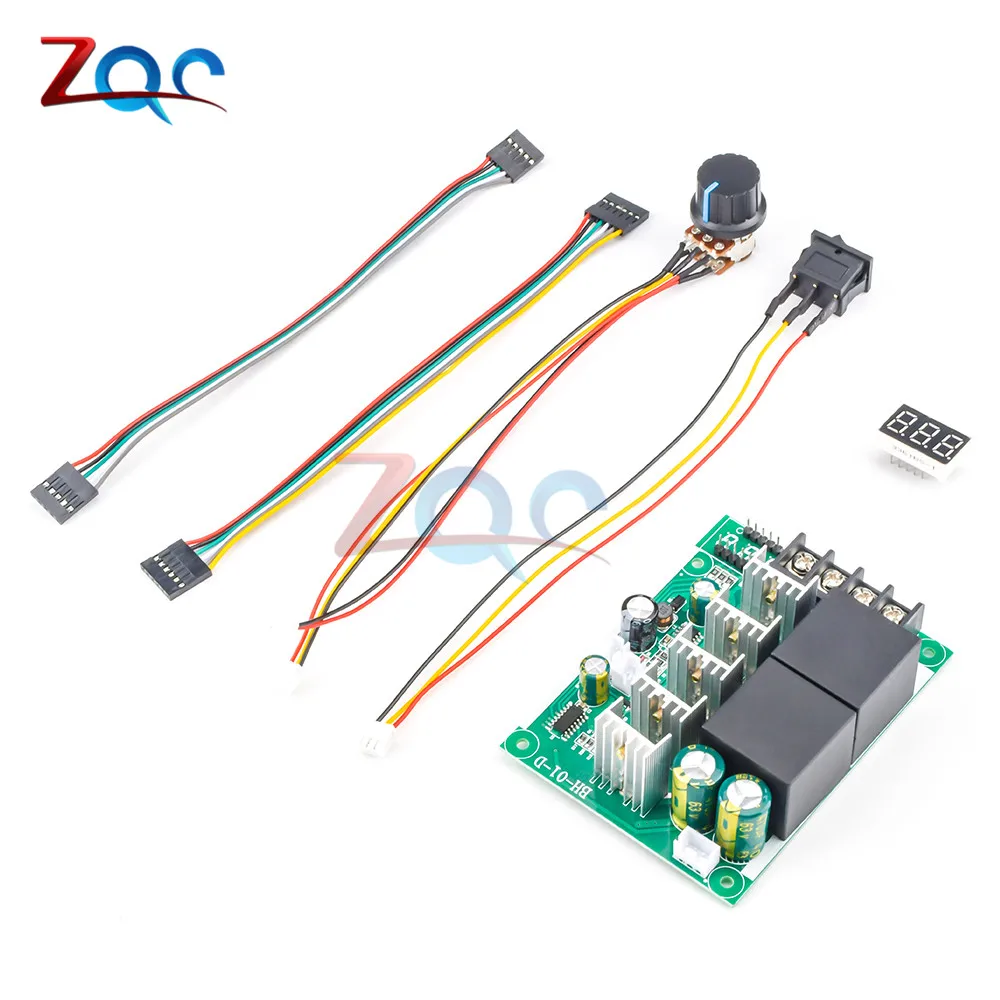 Цифровой LED-дисплей ШИМ контроллер скорости двигателя постоянного тока DC 10 -55 в 0