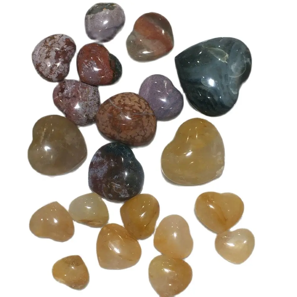 

Natural Ocean Jasper And Golden Healer Quartz Crystal Home Furnishing Wedding Decoration Point Stone Globe Reiki Healing Heart