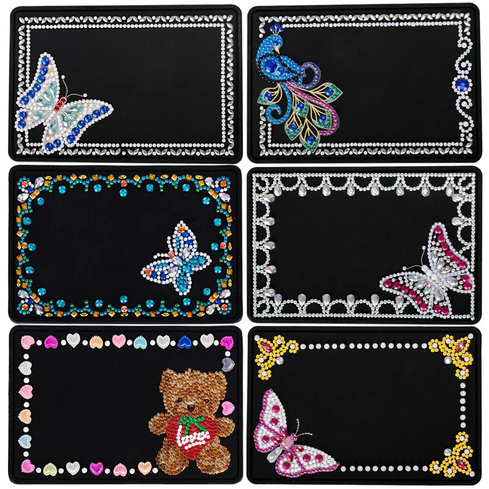 Алмазная живопись особой формы автомобильный Противоскользящий коврик новинка