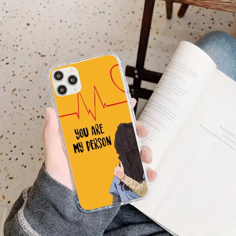 

Greys Anatomy You're My Person color Phone Case Transparent for iPhone 11 12 mini pro XS MAX 8 7 6 6S Plus X 5S SE 2020 XR