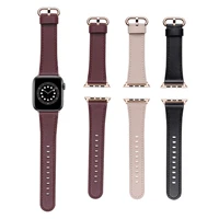 samrt watch band for apple watch band series 7 6 se 5 4 3 2 1 leather strap for iwatch 41mm 45mm 44mm 38mm 42mm 40mm bracelet