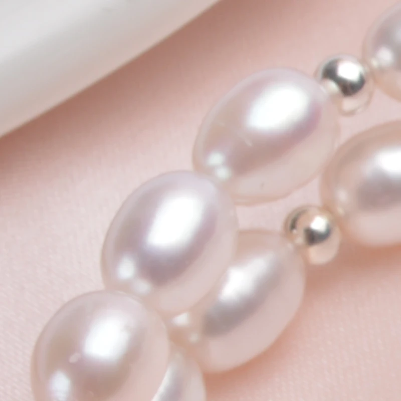 Женский браслет из натурального жемчуга 6-7 мм | Украшения и аксессуары