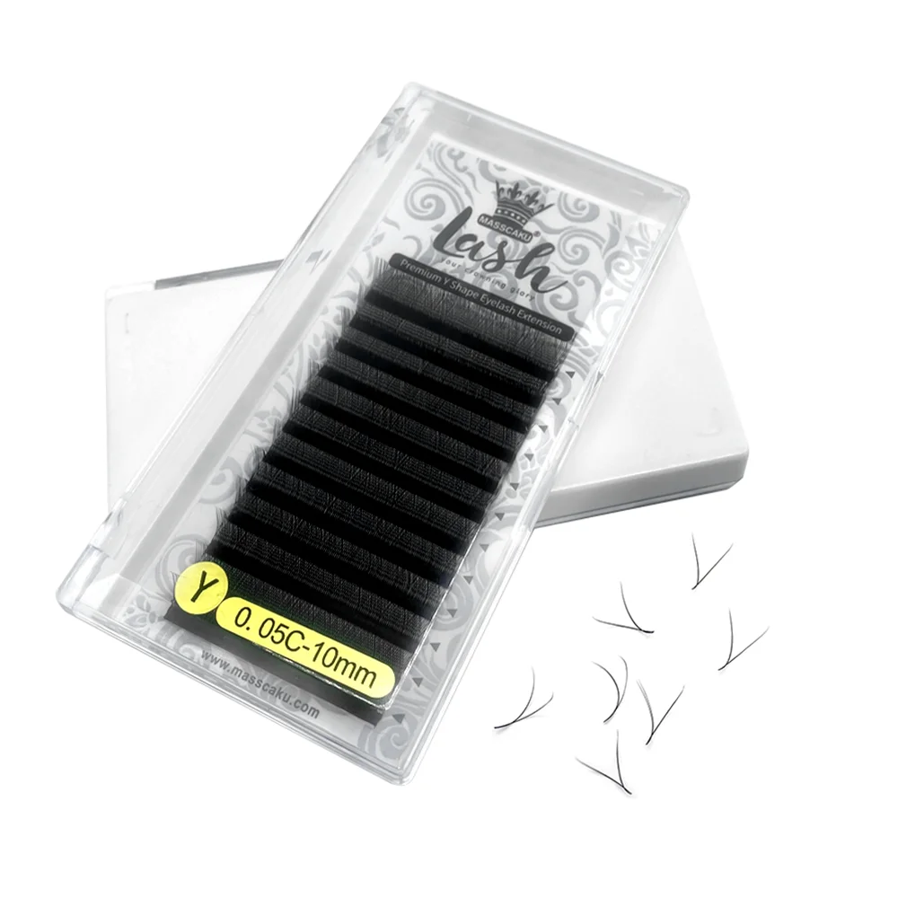 Накладные ресницы Y-образные мягкие натуральные высококачественные черные