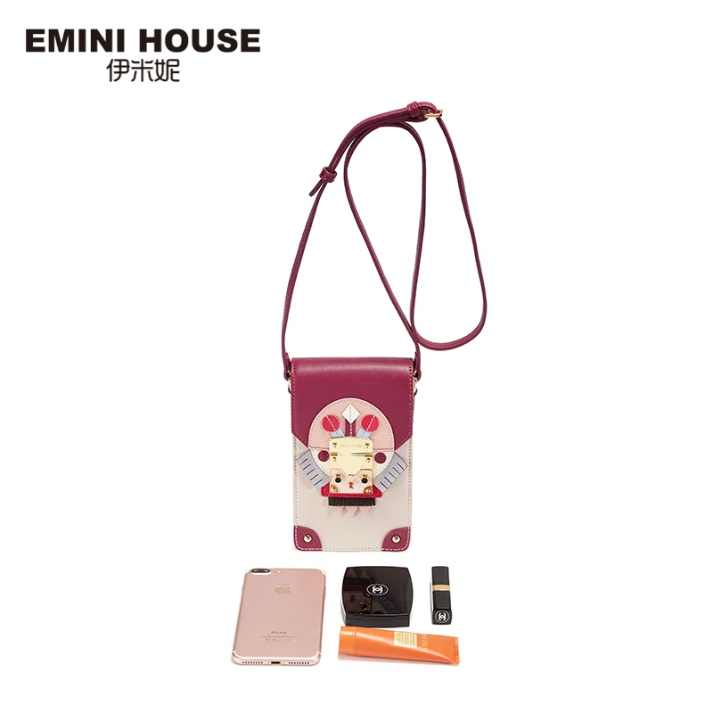 EMINI HOUSE, сумка для телефона в индийском стиле, разделенная кожа, женские сумки на плечо, винтажные сумки через плечо для женщин, мини-сумка-мессенджер