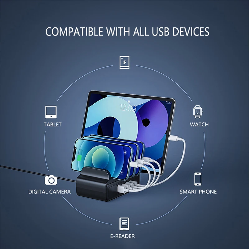 Зарядная док-станция ORICO на 4 USB-порта 12 Вт 5 В 2 А | Мобильные телефоны и аксессуары