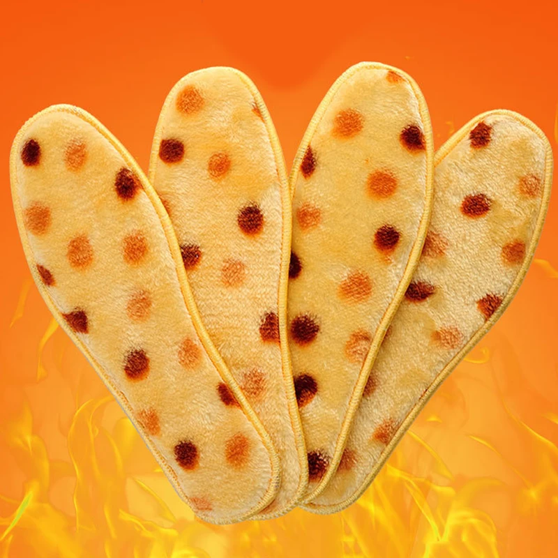 Горячая Распродажа коричневые зимние стельки унисекс из искусственного меха и