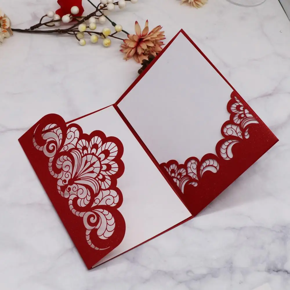 Пригласительная открытка 20 шт./лот + внутренняя страница Свадебная