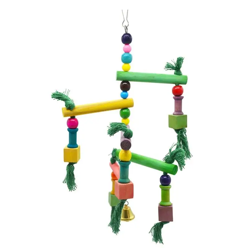 Жердочка для птицы из дерева с бахромой Обувь в игрушка попугай Укус