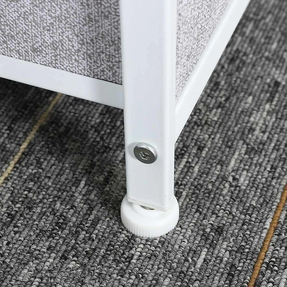 

Modern 4 Drawers Fabric Nightstand Multi-layer Storage Cabinet Chest Cabinet for Home Bedroom Living Room Sundries Cabinet
