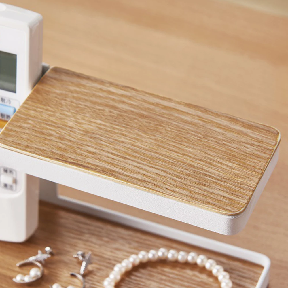 

Japanese Desk Phone Holder Stand Storage Shelf Home Office Desktop Organizer Remote Control Cosmetics Storage Rack