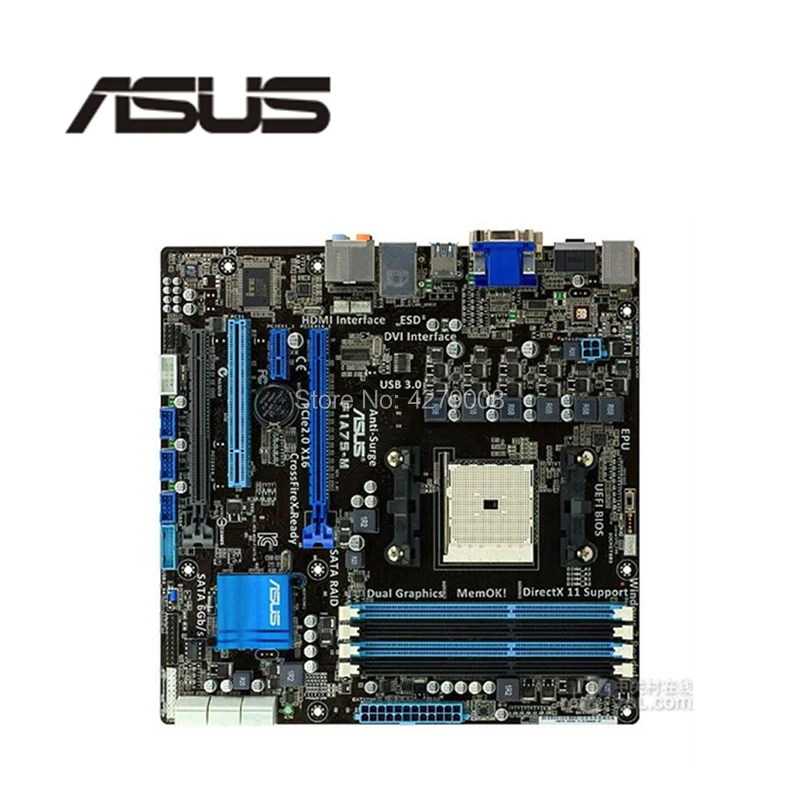 Разъем FM1 USB3.0 SATA3.0 для ASUS F1A75 M оригинальный б/у настольный компьютер AMD A75