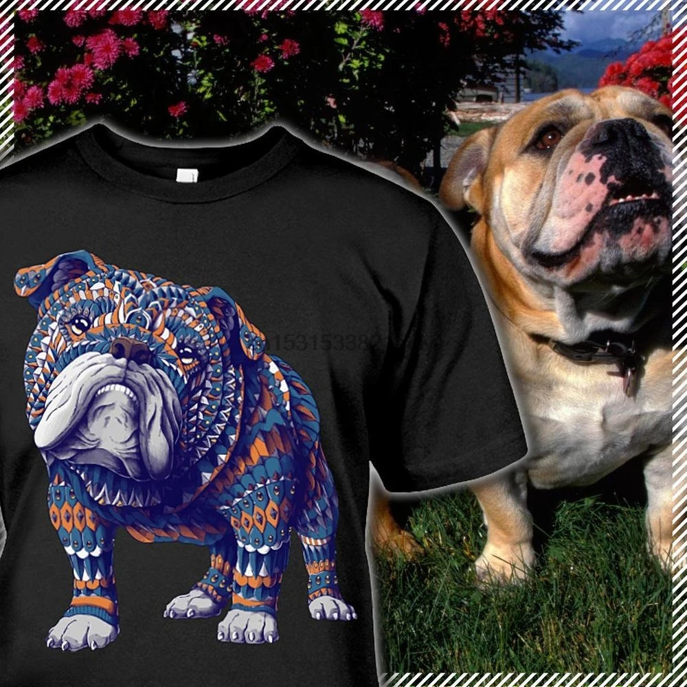 Английская модель рубашка с рисунком бульдога для фанатов подарок английским