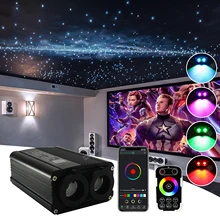 NEW 32W Double Heads RGBW Fiber Optic Engine Smartphone APP Control&Touch RF LED Light Driver for all fiber optic Cable Lighting