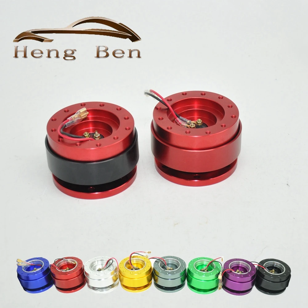 

Universal RED BALL BEARING 6 Bolt Steering Wheel Quick Release Hub Adapter Kit