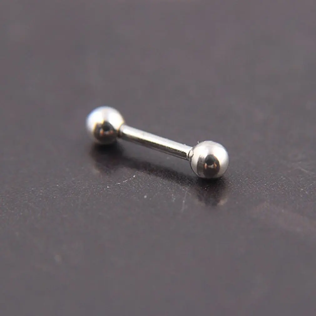 Earring Nail Dumbbell Double-sided Ball Fashion Party Design Stainless Titanium Steel Decoration New | Украшения и аксессуары