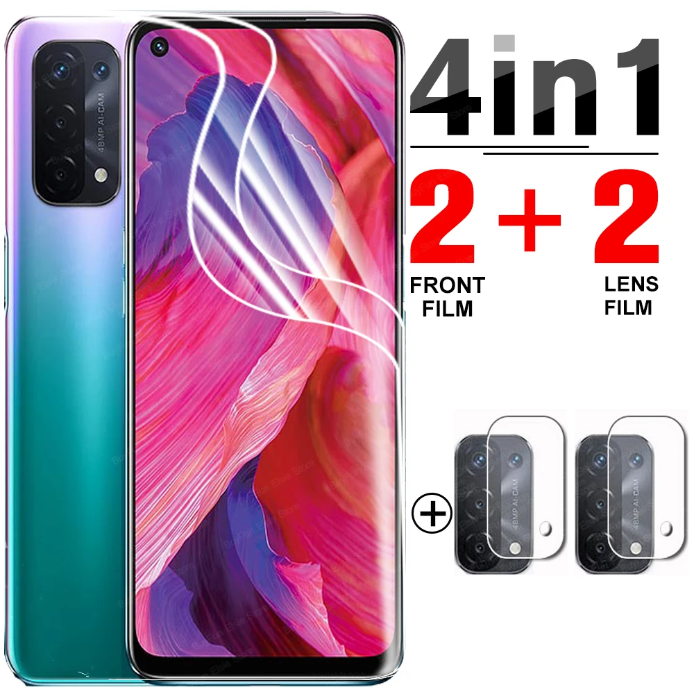 

4-in-1 Hydrogel Film on for Oppo A54 A74 A94 5G Screen Protector Protective film For Oppo A 54 74 94 safety film not glass