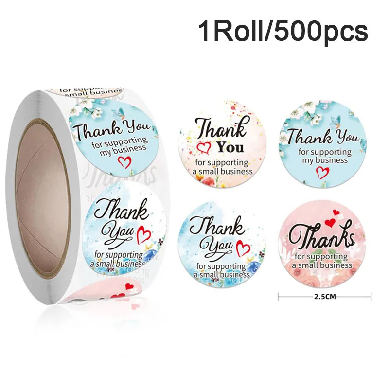 

500pcs Stickers Thank You Scrapbooking Stickers Party Gift Decorations Labels Christmas Gift Sealing