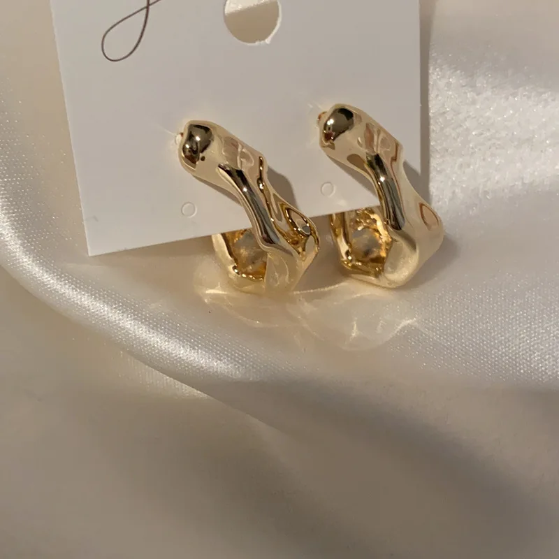 

Jewelry for Women 2021 Personality Trendy Irregular Hoop Earrings Design Sense Jewelry Earrings Unusual Luxury Woman Jewelry