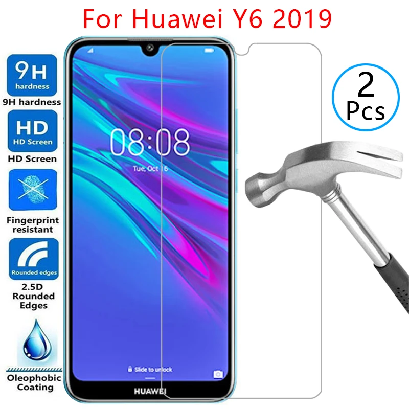 

tempered glass screen protector for huawei y6 pro prime 2019 case cover on y 6 6y y6pro y6prime y62019 protective phone coque 9h