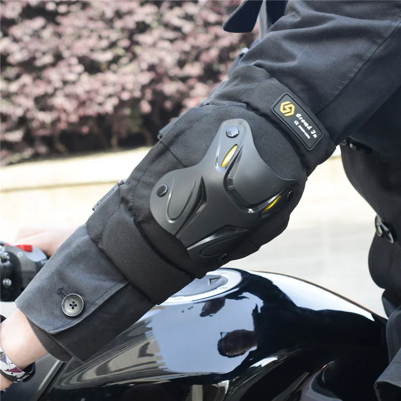 

Motorcycle Elbow Pad Guard Motobike Body Protector for Motocross Arm Protective Gear MTB Black Motorbike Riding Elbow Set Kit