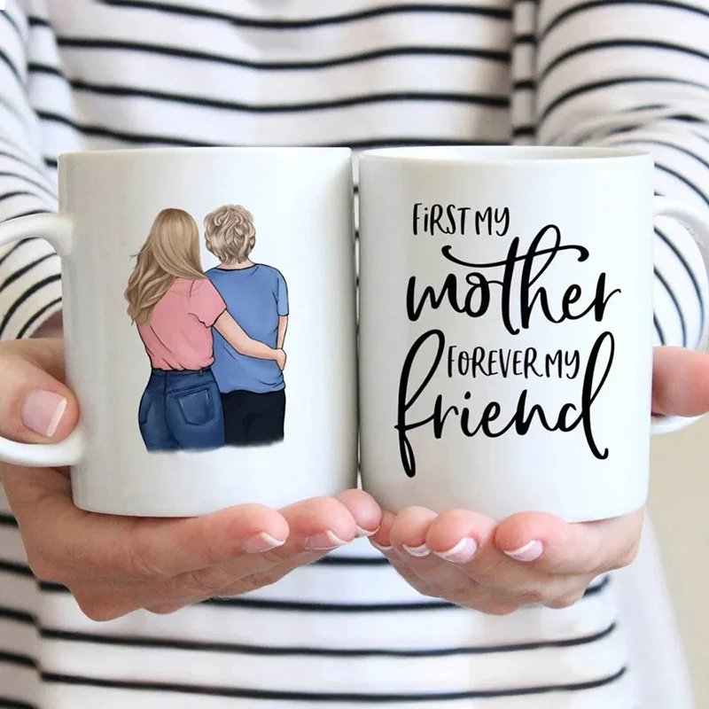 Одежда для мамы и дочери всегда связаны друг с другом кружка принтом букв Кофе