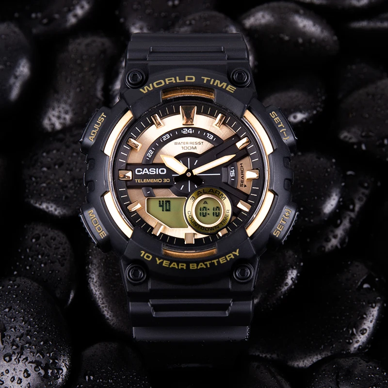 Casio часы Лучшие продажи взрыва часы мужчины установить лучший бренд класса люкс LED военный цифровые часы спортивные 100м Водонепроницаемые кварцевые мужские часы relogio masculino reloj hombre erkek kol saati AEQ100
