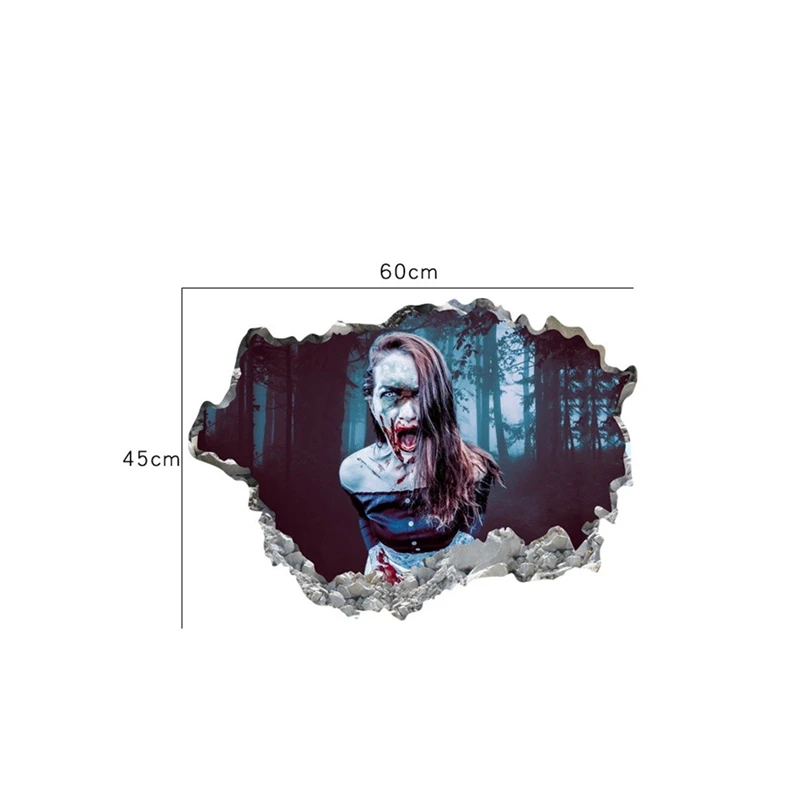 2020 Хэллоуин вечерние 3D призрак страшная настенная наклейки Съемный Искусство