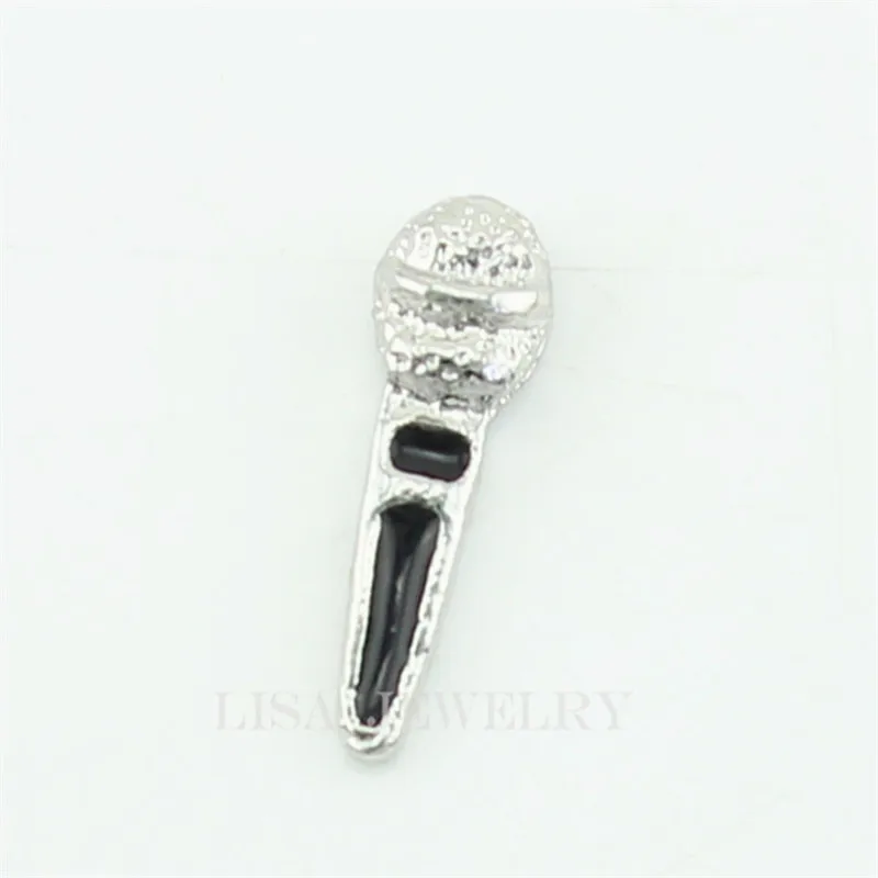 Модные милые маленькие плавающие брелоки для микрофона медальоны со стеклянной