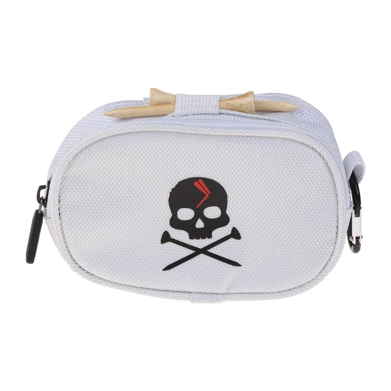 

Новинка 2021, портативная поясная сумка с 3 мячиками в виде черепа для гольфа, застежка-молния с карабином