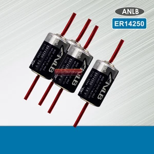 4PCS ANLB ER14250 ER 14250 CR14250SL 1/2 AA 1/2AA 3.6V 1200mAh PLC industrial lithium battery With Pins primary battery