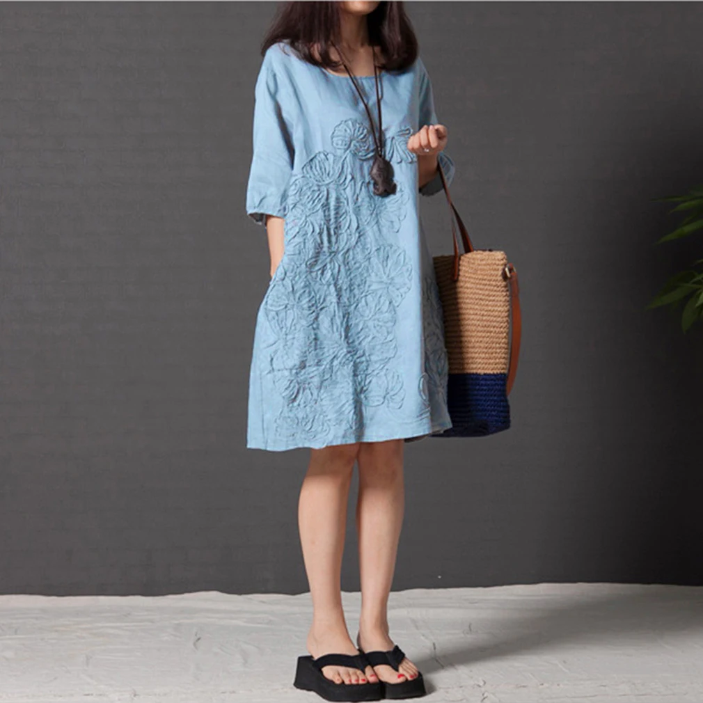 Женское летнее платье женская футболка свободное женское хлопковое
