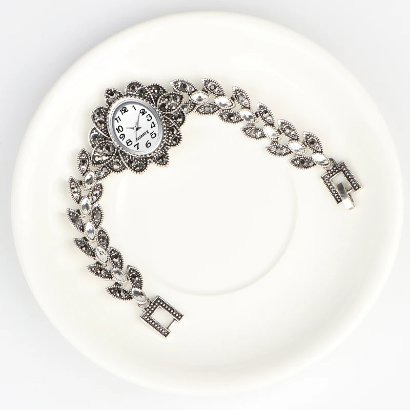 

QINGXIYA Creative Women Ancient Silver Bracelet Watch Fashion Minimalist Female Quartz Wristwatch Perfect Gifts for Ladies Reloj