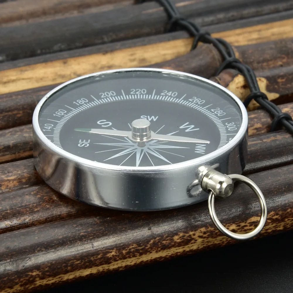 

Portable Aluminum Lightweight Emergency Compass Outdoor Survival Compass Tool Navigation Wild Tool Black
