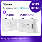 Смарт-переключатель SONOFF 4CHR3 4CHPROR3 4-gang4 Way Wifi 433mhz RF Control Support Alexa Google Smartthings Яндекс Alice Smart Home
