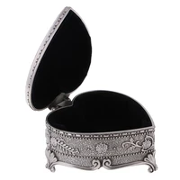 silver jewelry box heart shape for jewelry display jewelry storage