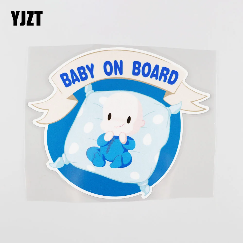 

YJZT 14.9CMX12.4CM Baby on Board Window Pvc Decal Lively Baby Car Sticker 13A-0089