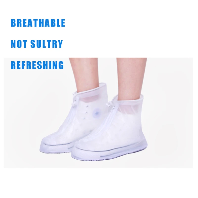 1 пара многоразовых нескользящих дождевых чехлов водонепроницаемая обувь